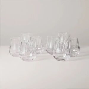 Hearth & Hand Set of 8 14oz Short Water Glasses Clear